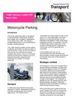 IHE Guidelines for Motorcycling Motorcycle Parking.